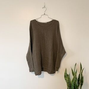 Peridot Green Knit Long Sleeve Sweater sz L